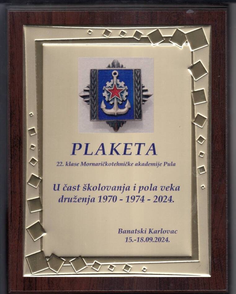 Plaketa sa uv štampom