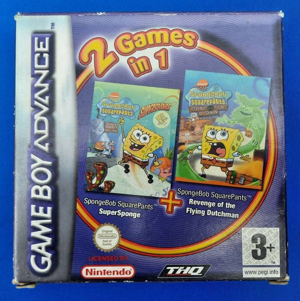 2 Games in 1: Spongebob Squarepants SuperSponge + Revenge of the Flying Dutchman  (compleet) - GBA