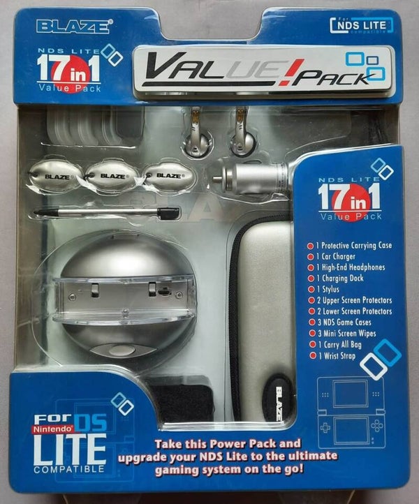 Blaze 17-in-1 Value Pack (Zilver) - Nintendo DS Lite