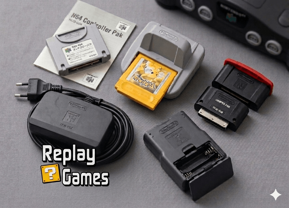 Collectie originele Nintendo 64 accessoires 