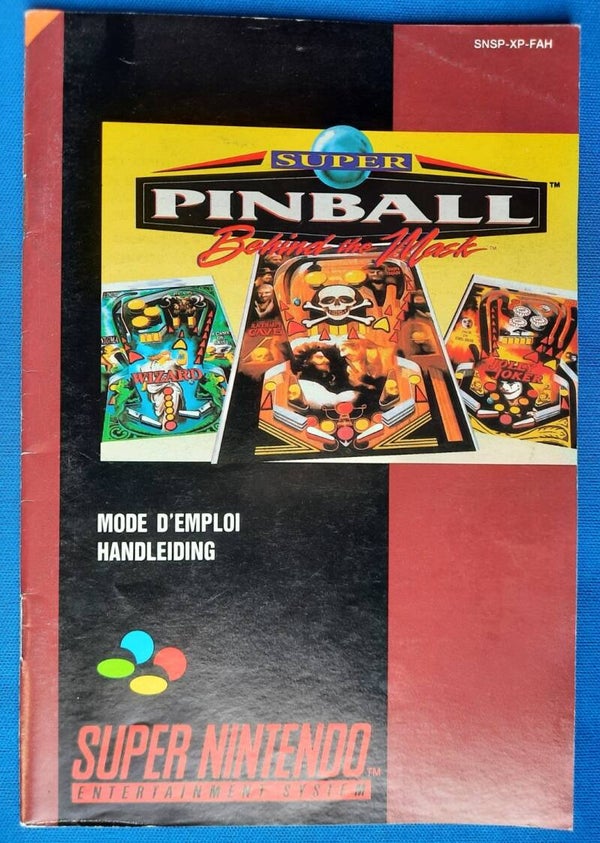 Super Pinball - Handleiding (SNES)