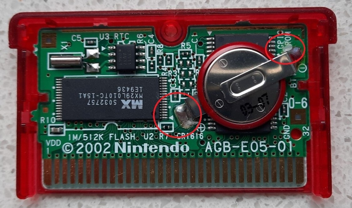 CR1616 Batterij voor GameBoy Advance, Pokemon games