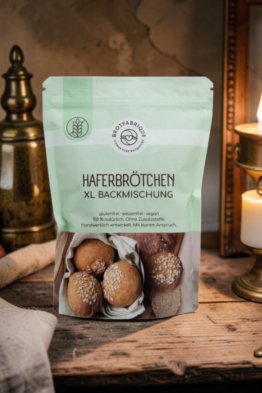 Haferbrötchen XL natürliche Backmischung für 8-10 Brötchen Brotfabrique