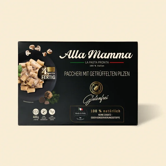 Paccheri mit getrüffelten Pilzen