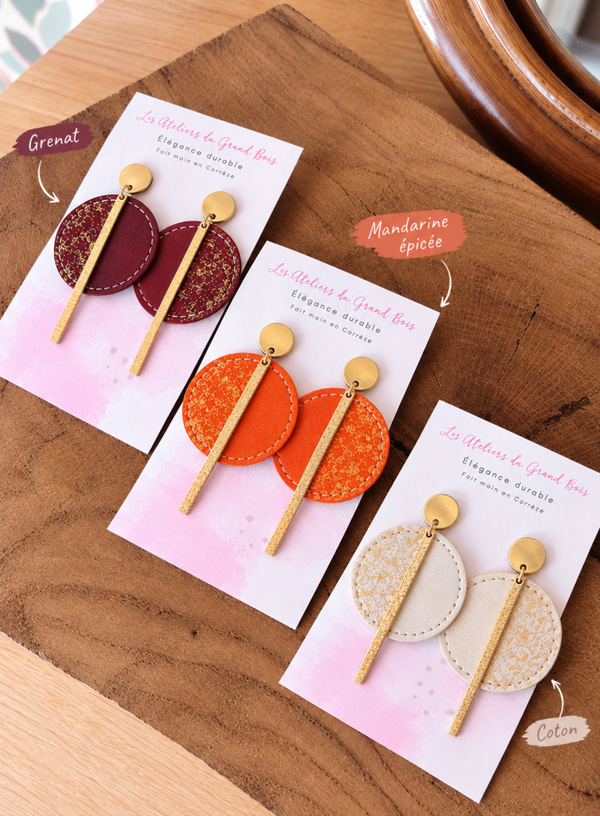 Boucles d’oreilles Eclipse – l’élégance en deux nuances