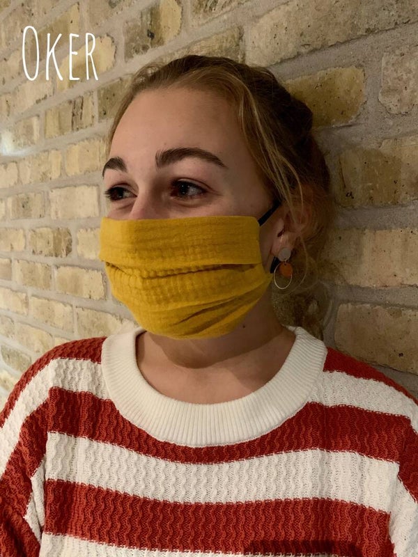 Mondmaskers tetrastof kleur OKER