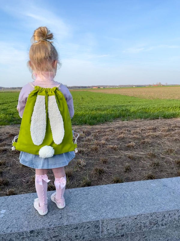 Konijnenrugzakje groen