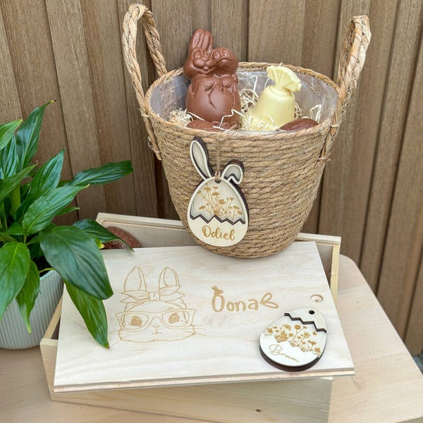 Gepersonaliseerde houten paasbox