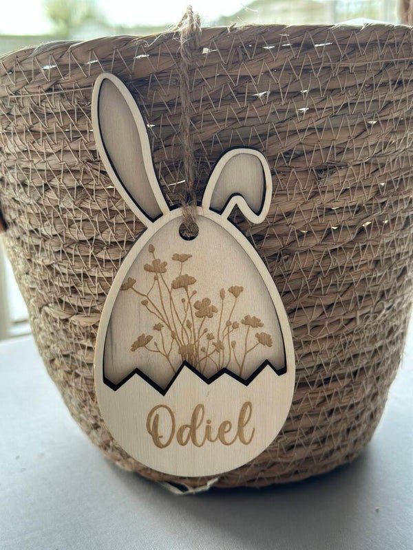 Gepersonaliseerd houten paasei