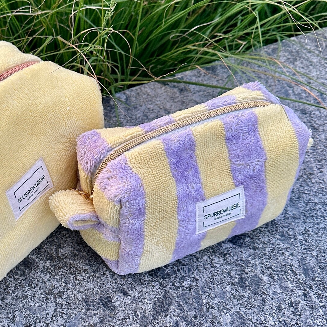 Eloise pouch PRE-ORDER * Geel-lila bamboo badstof*