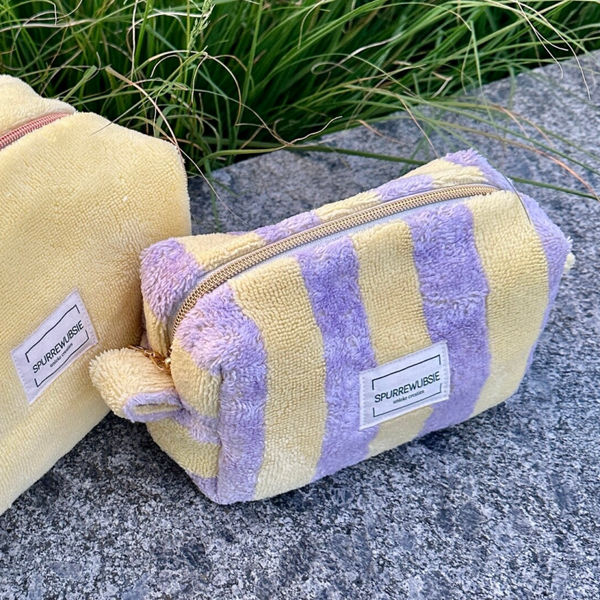 Eloise pouch PRE-ORDER * Geel-lila bamboo badstof*
