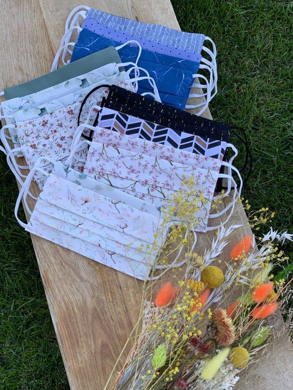 Mondmasker bedrukt katoen