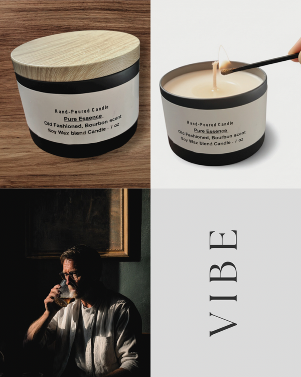 Bourbon Scent Candle (7 oz) | Organic Wax & Flame-Free Option – Eternal Candle