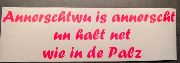 P06 Aufkleber "annerschtwu"