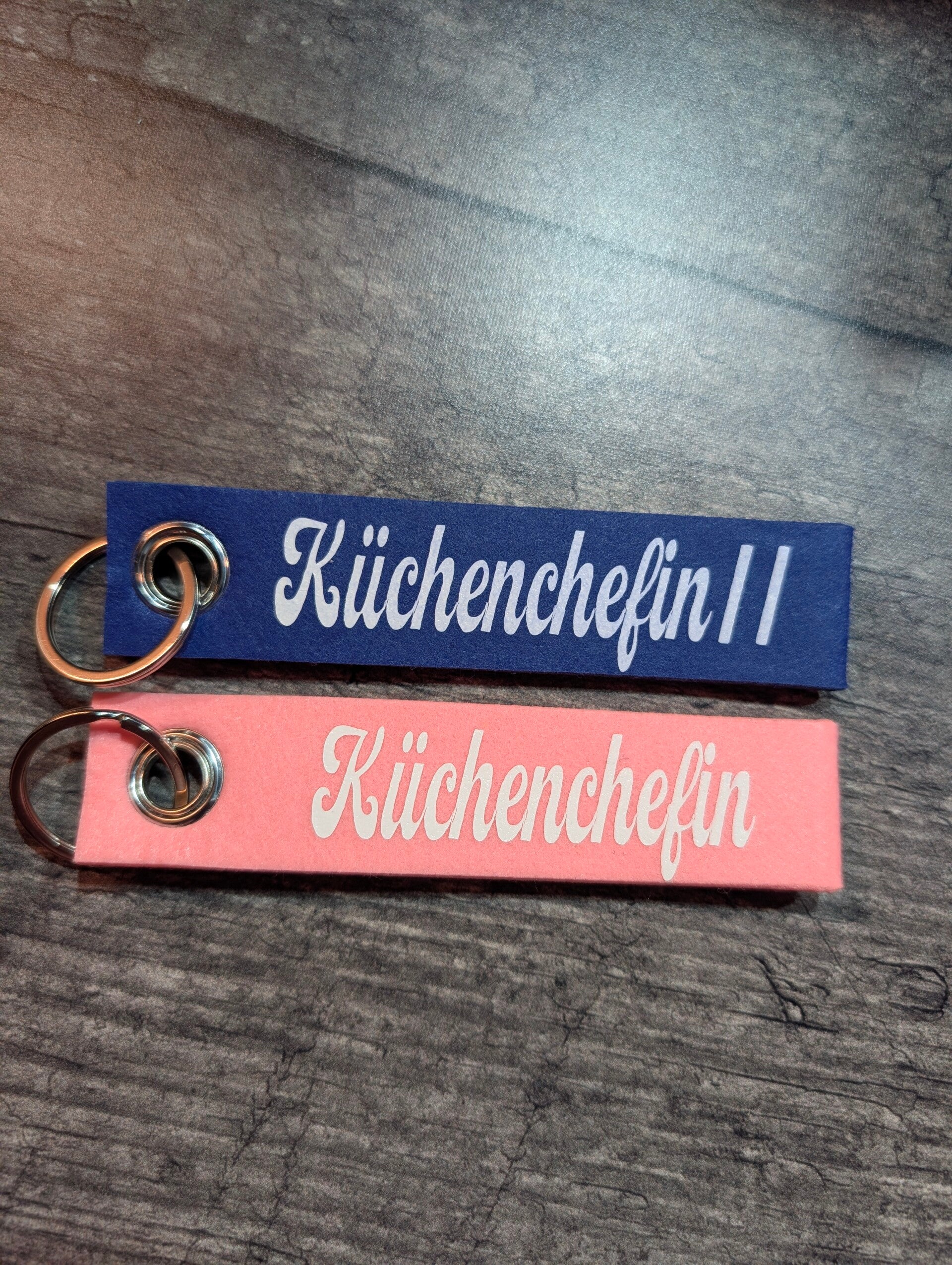 P03 Schlüsselanhänger Filz mit Beschriftung 1-seitig/2-seitig