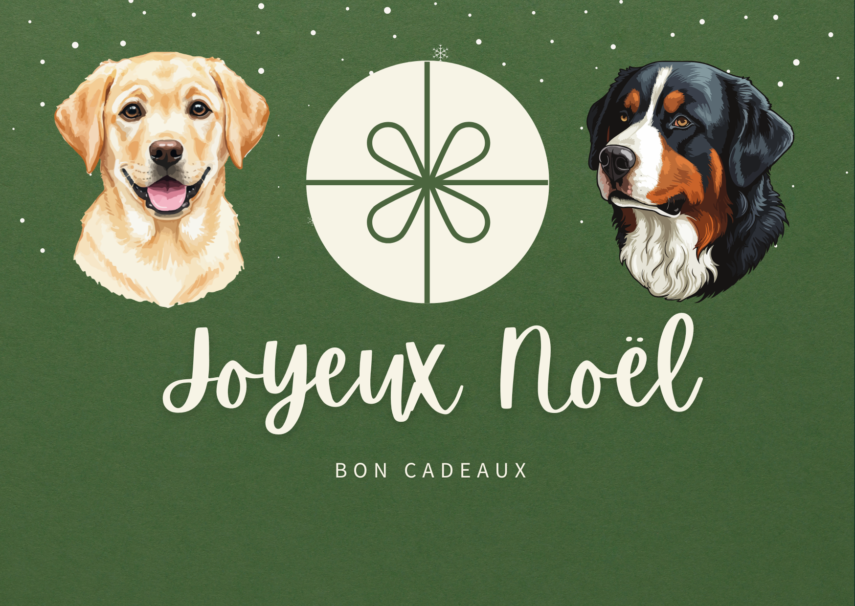 Carte cadeau Canine de noël