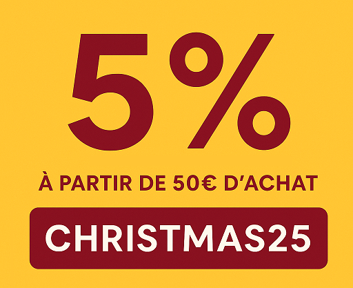 5% de réduction à partir de 50€