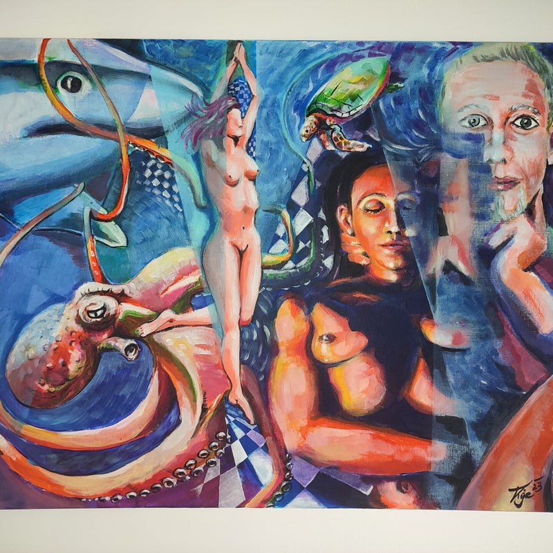 "brainwaves" 80x60cm Acryl auf Leinwand