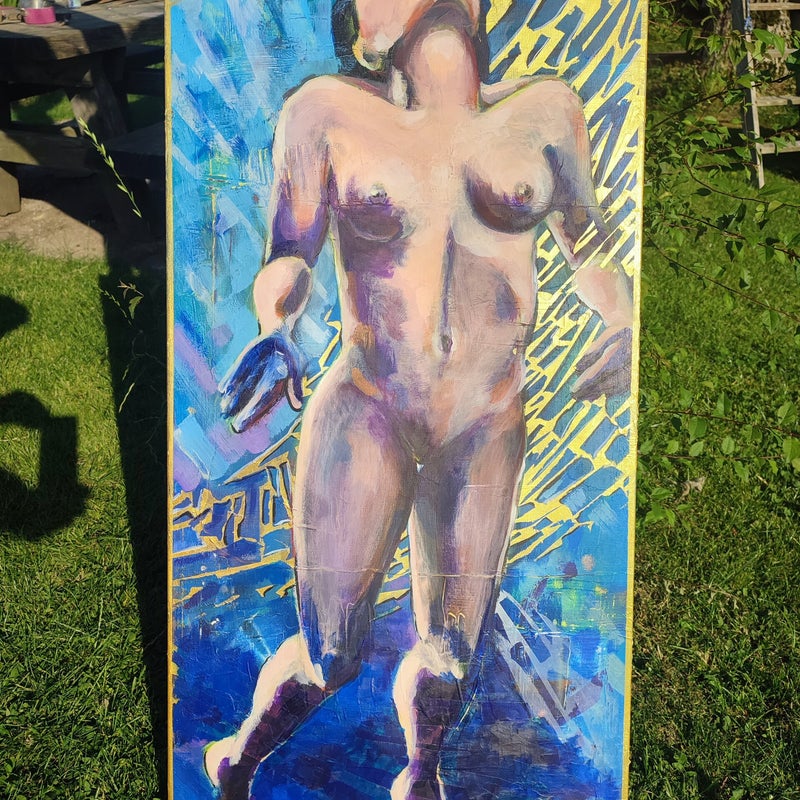 "from dark to light" 50x100cm Acryl auf Leinwand