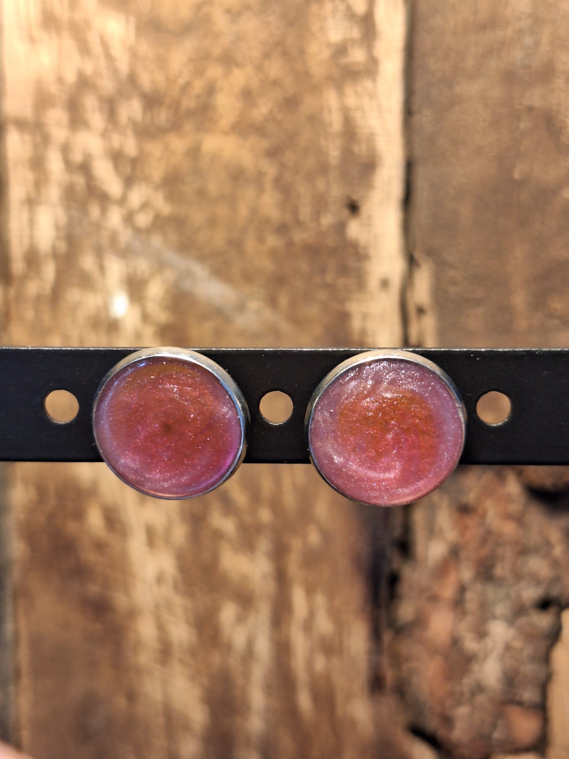 Oorknopjes Sparkly Pink