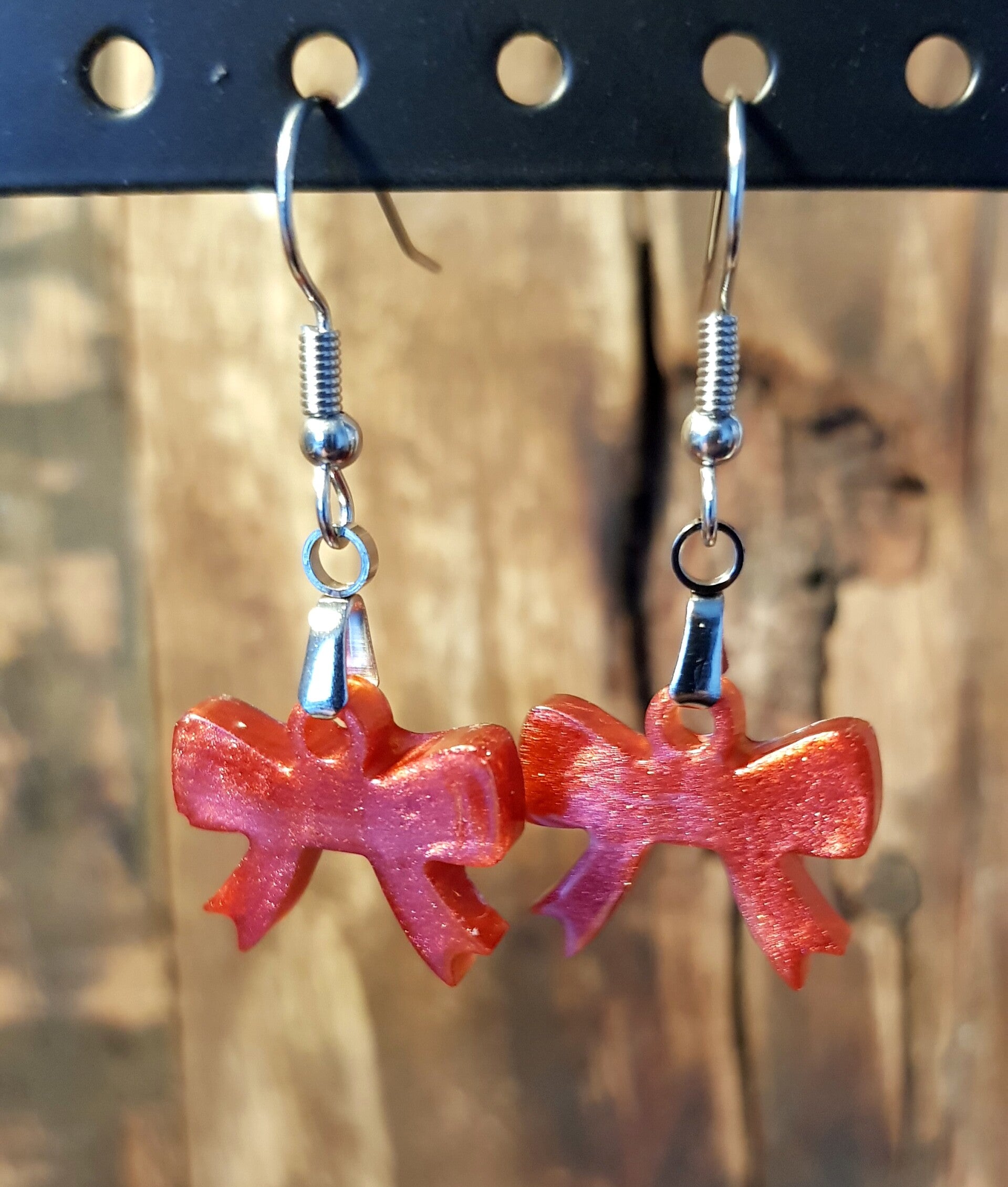 Oorbellen Ribbon Red