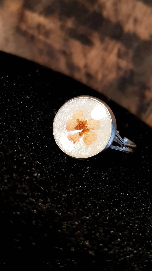 Ring Verstelbaar Light Orange White