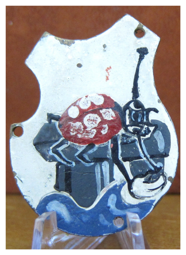 Original WW2 Cap Badge for Kriegsmarine U-boat U-1228 / Mützenabzeichen U-Boot U1228 2WK