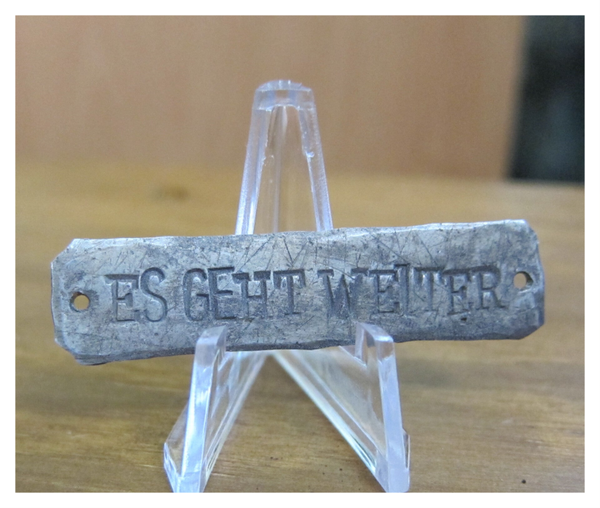 Original WW2 Cap Badge for Kriegsmarine U-boat U-755 / Mützenabzeichen U-Boot U755 2WK