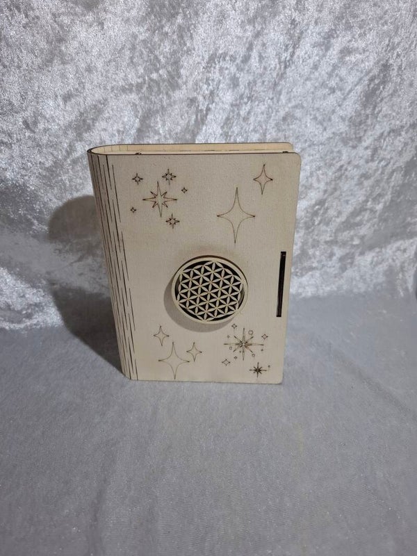 Boite livre fleur de vie clair grand format