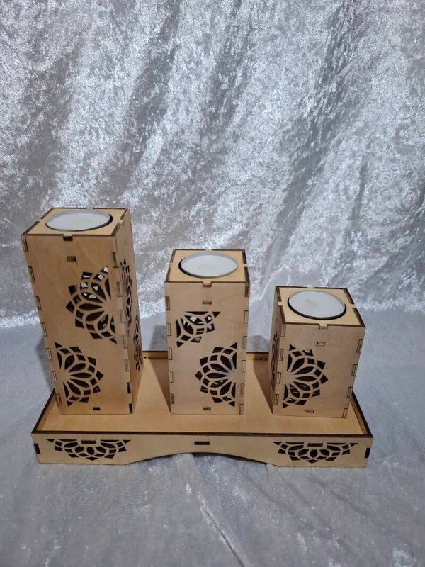 Plateau et ses supports à bougies