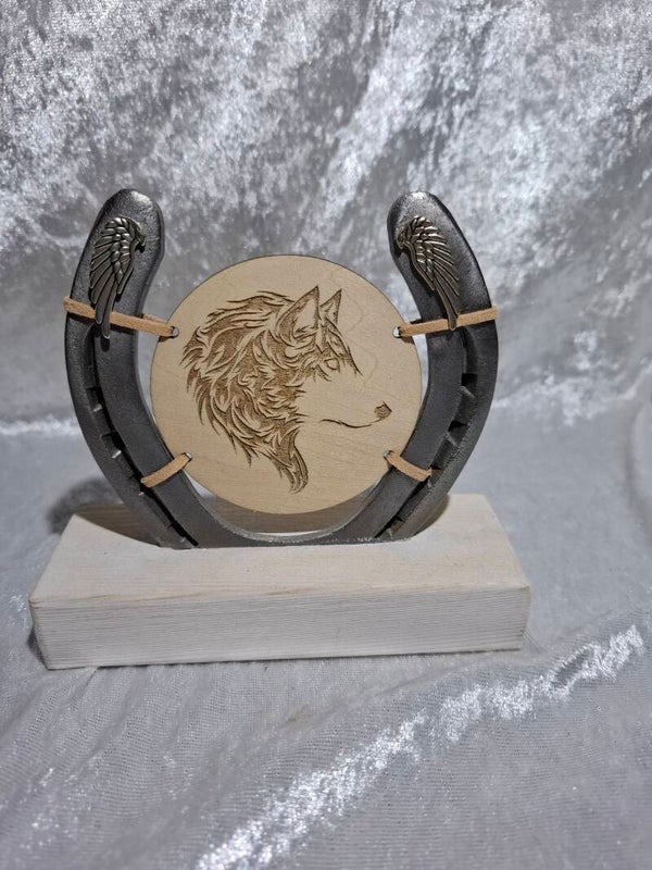 fer sur socle tête de loup