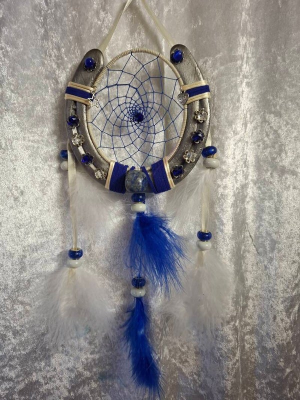 Attrape rêves fer a cheval lapis lazuli