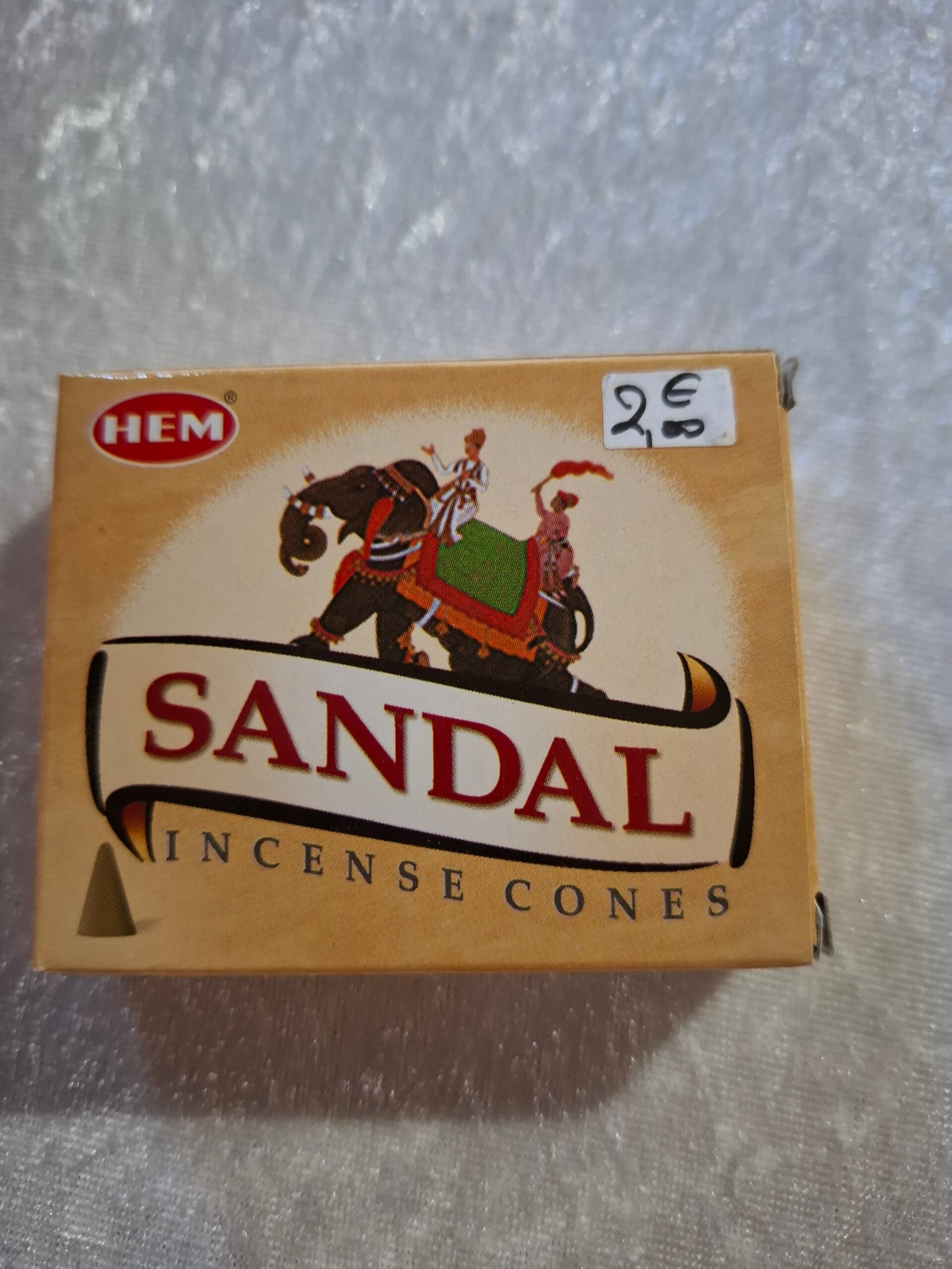 Boite encens cônes santal