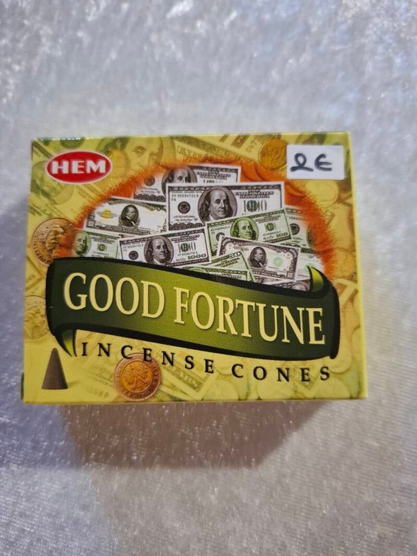Boite encens cônes bonne fortune