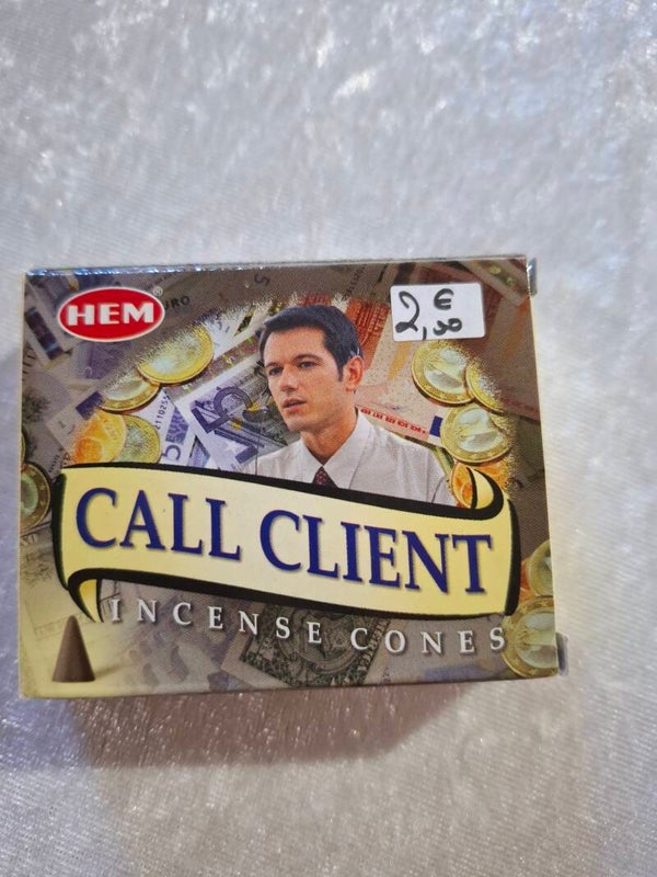 Boite encens cônes call client