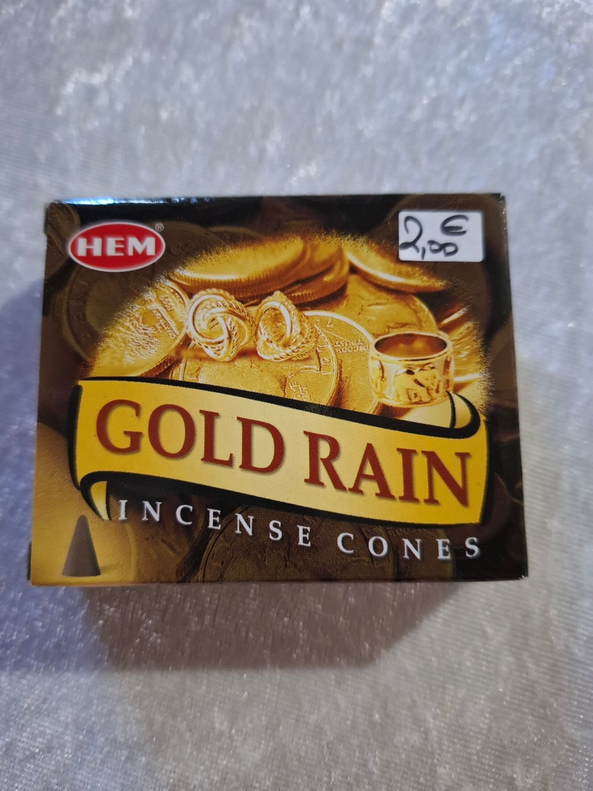 Boite encens cônes Gold rain