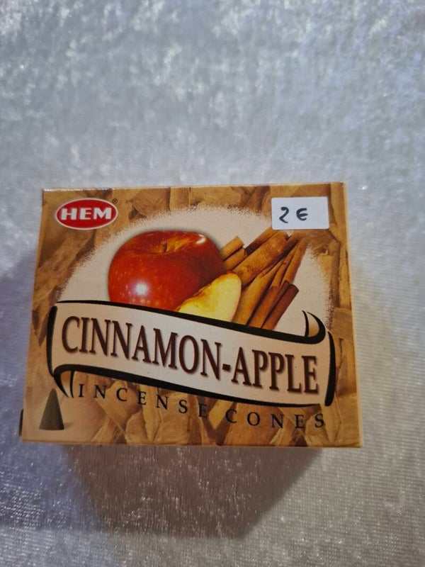 Boite encens cônes pomme/cannelle