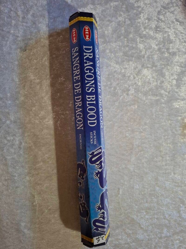 Boite d'encens en bâtonnets sang de dragon bleu