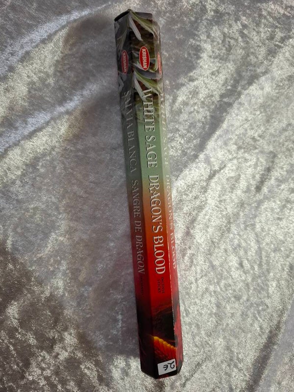 Boite d'encens en bâtonnets sauge blanche et sang de dragon