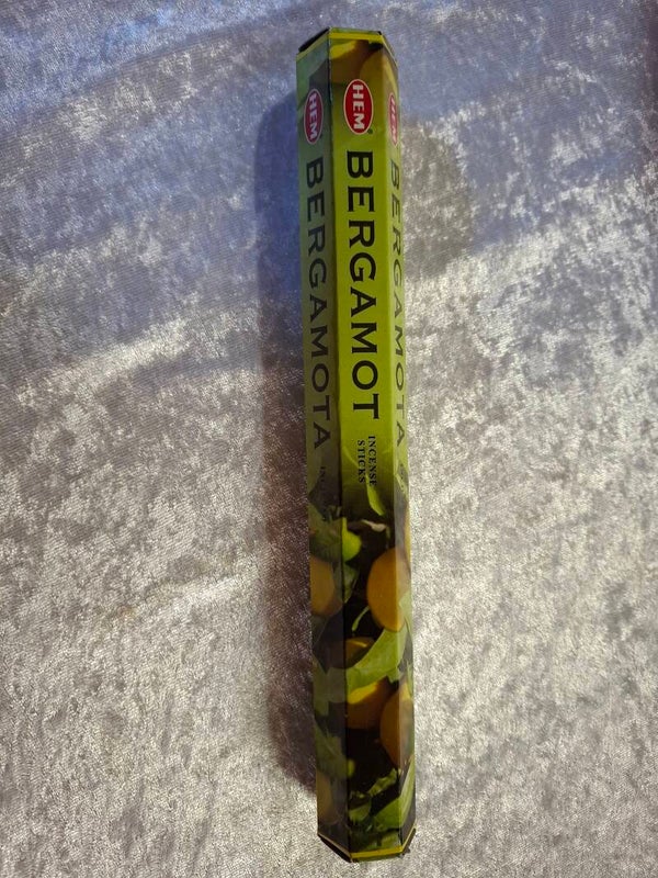 Boite d'encens en bâtonnets bergamote