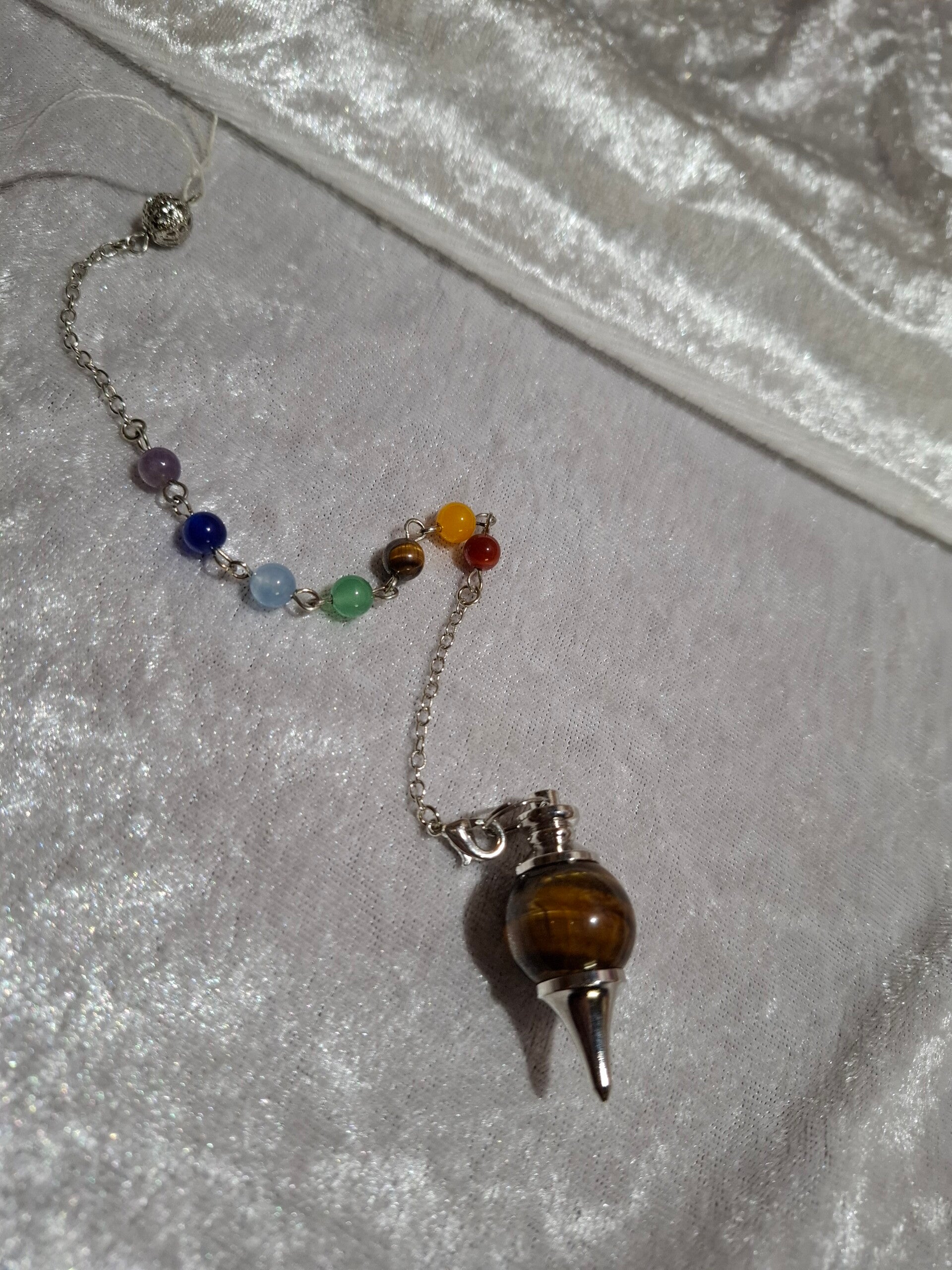 Pendule goutte Oeil de tigre