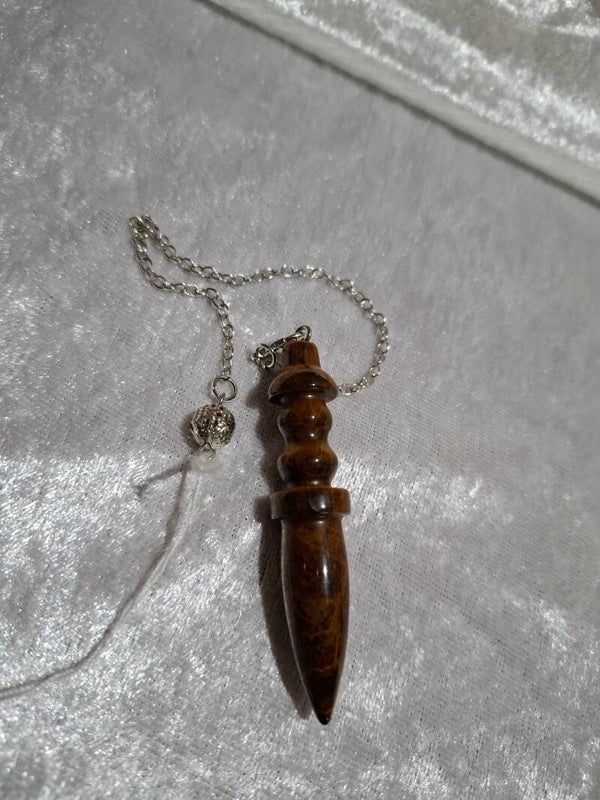Pendule Thôt en Oeil de tigre
