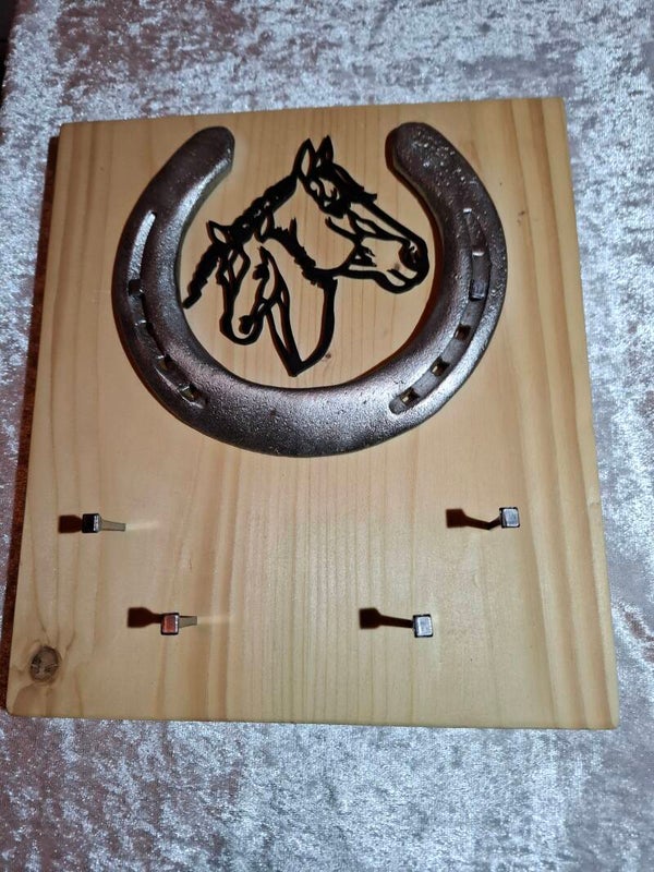 Support  porte clé fer à cheval à accrocher