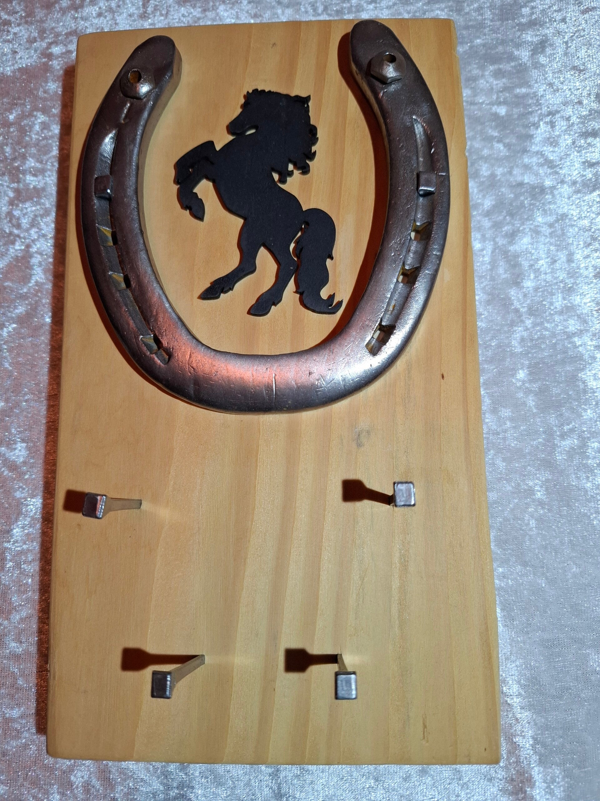 Support  porte clé fer à cheval à accrocher