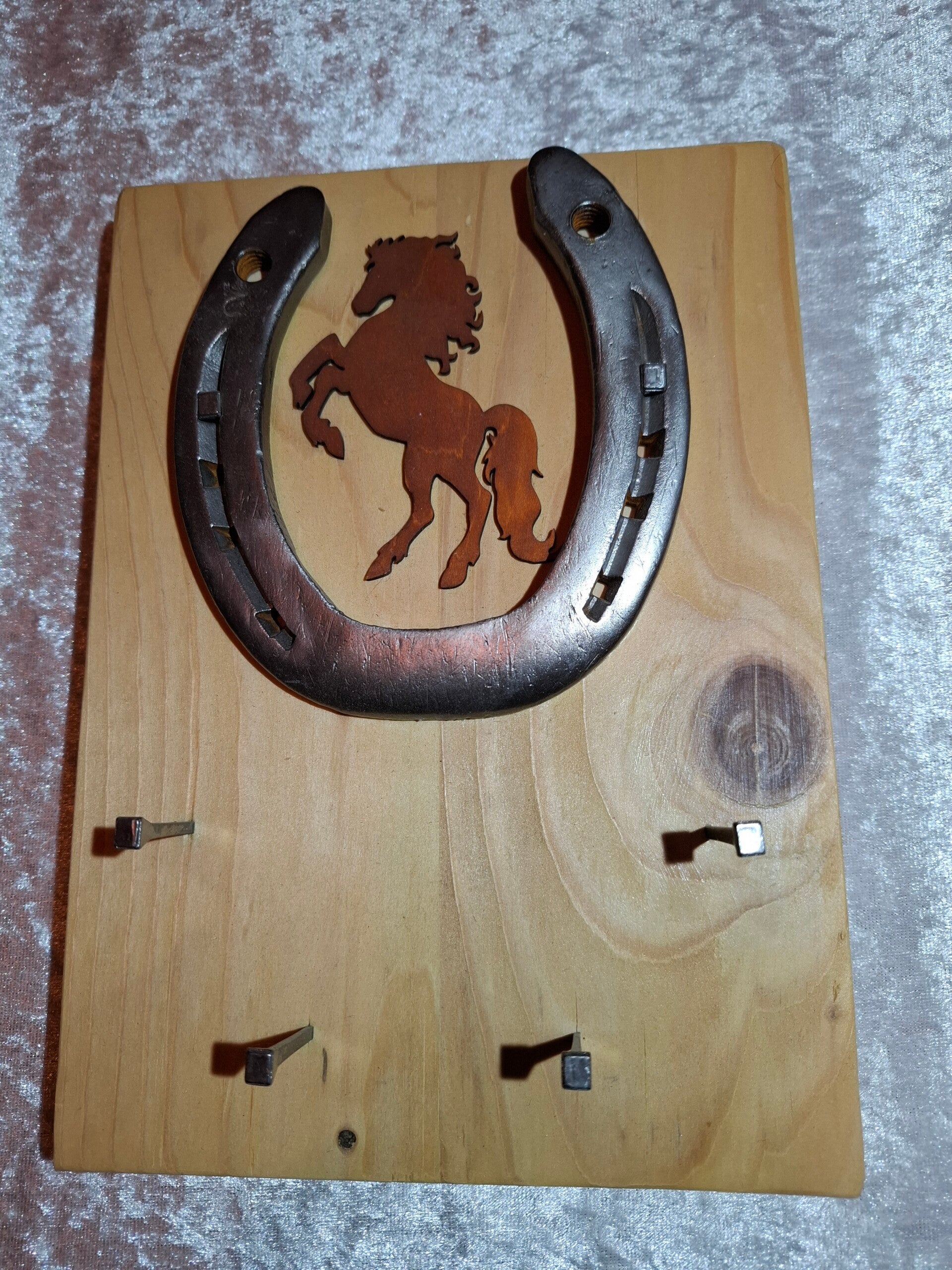 Support porte clé fer à cheval à accrocher