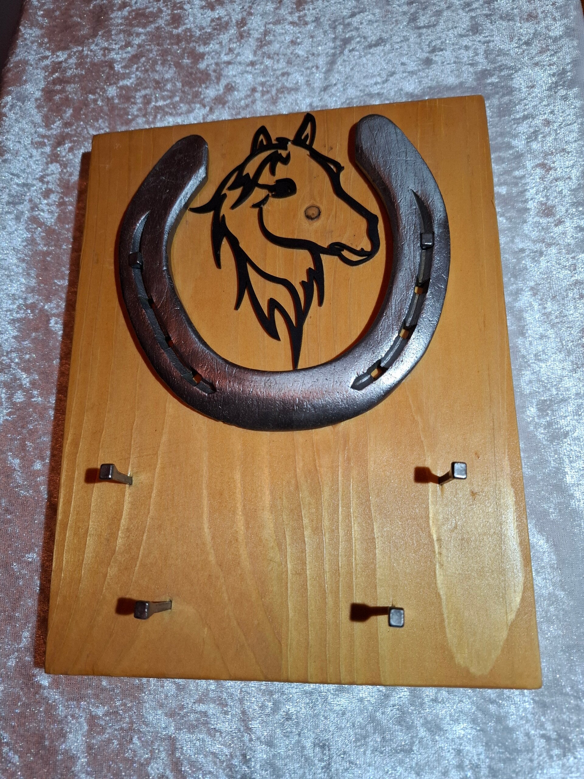 Support porte clé fer à cheval à accrocher