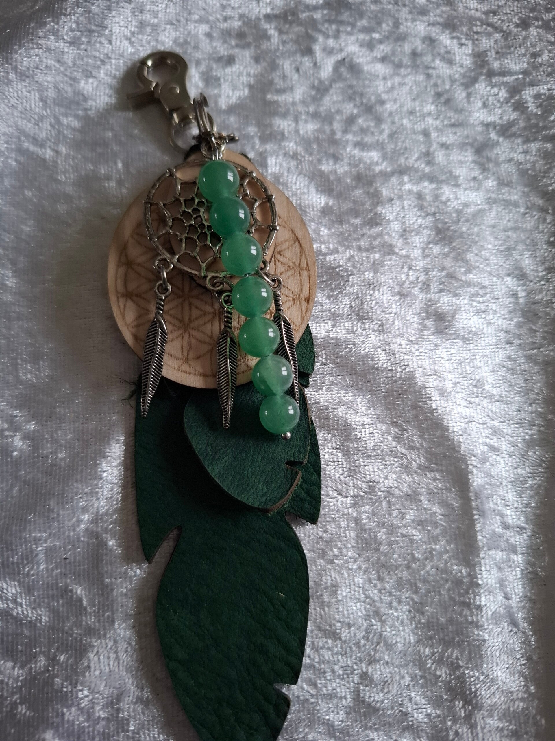Porte clé protection aventurine verte