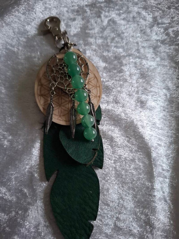 Porte clé protection aventurine verte