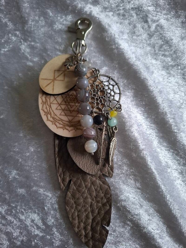 Porte clé protection agate du Bostwana