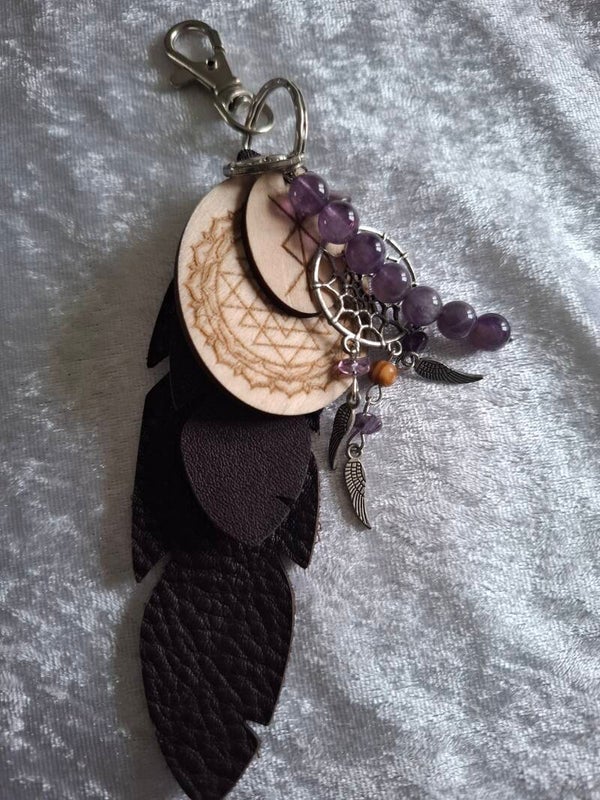 Porte clé protection améthyste